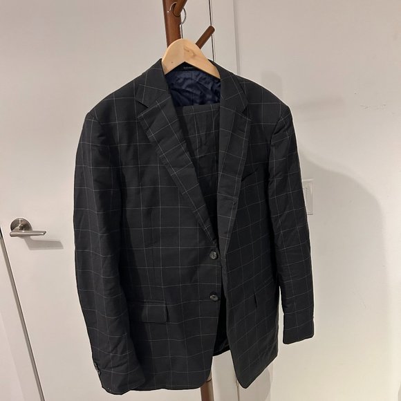 SuitSupply Black Windowpane Suit - Picture 1 of 9